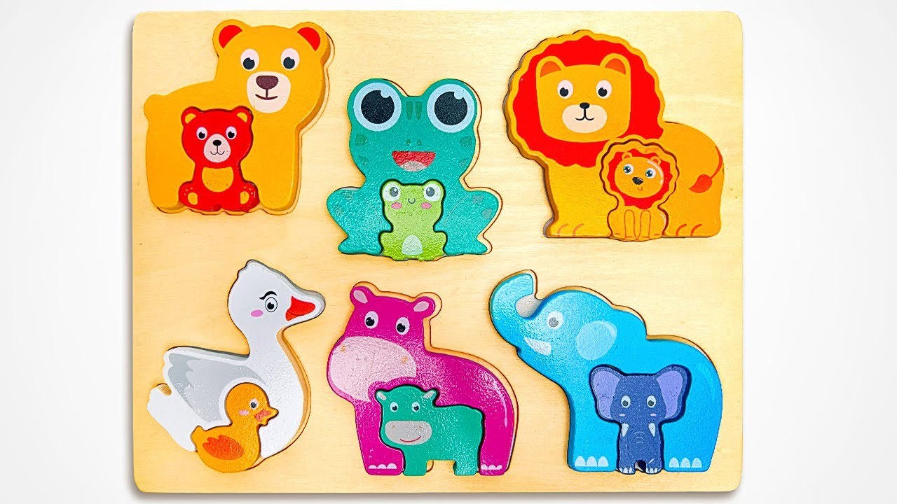 Fun Animal & Baby Animal Puzzle for Kids 🐾 | Learning & Play Video