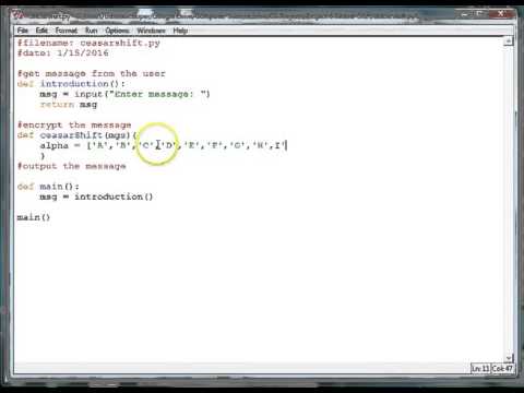Ceasar Shift  Cipher 1 Encryption