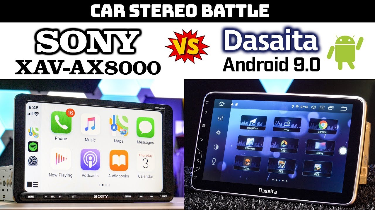 Sony XAV-AX8000 vs Dasaita 10.2” Android Stereo