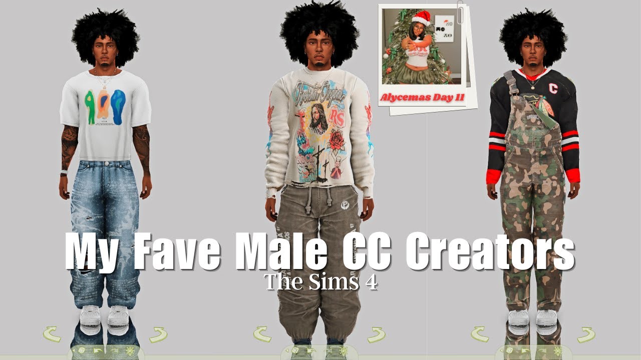 Favorite Male CC Creators | Alycemas Day 17 | The Sims 4