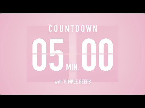 5 Minute Countdown Timer ๐ธ Flip Clock with Simple Beeps ๐