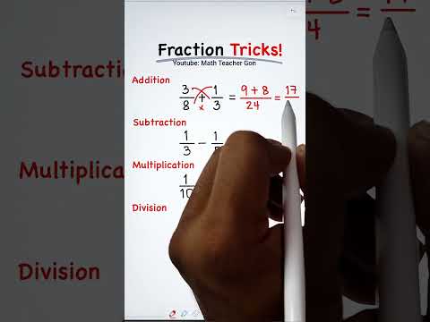 Fraction Tricks!!! #maths #mathteachergon #fractions