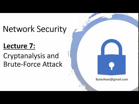 Cryptanalysis and Brute Force Attack in Hindi / Urdu - Network Security 7 - Cryptanalysis