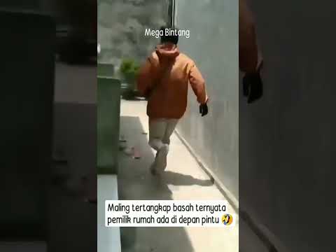 Maling tertangkap basah ternyata pemilik rumah ada di depan pintu #apes #sial #belumberuntung