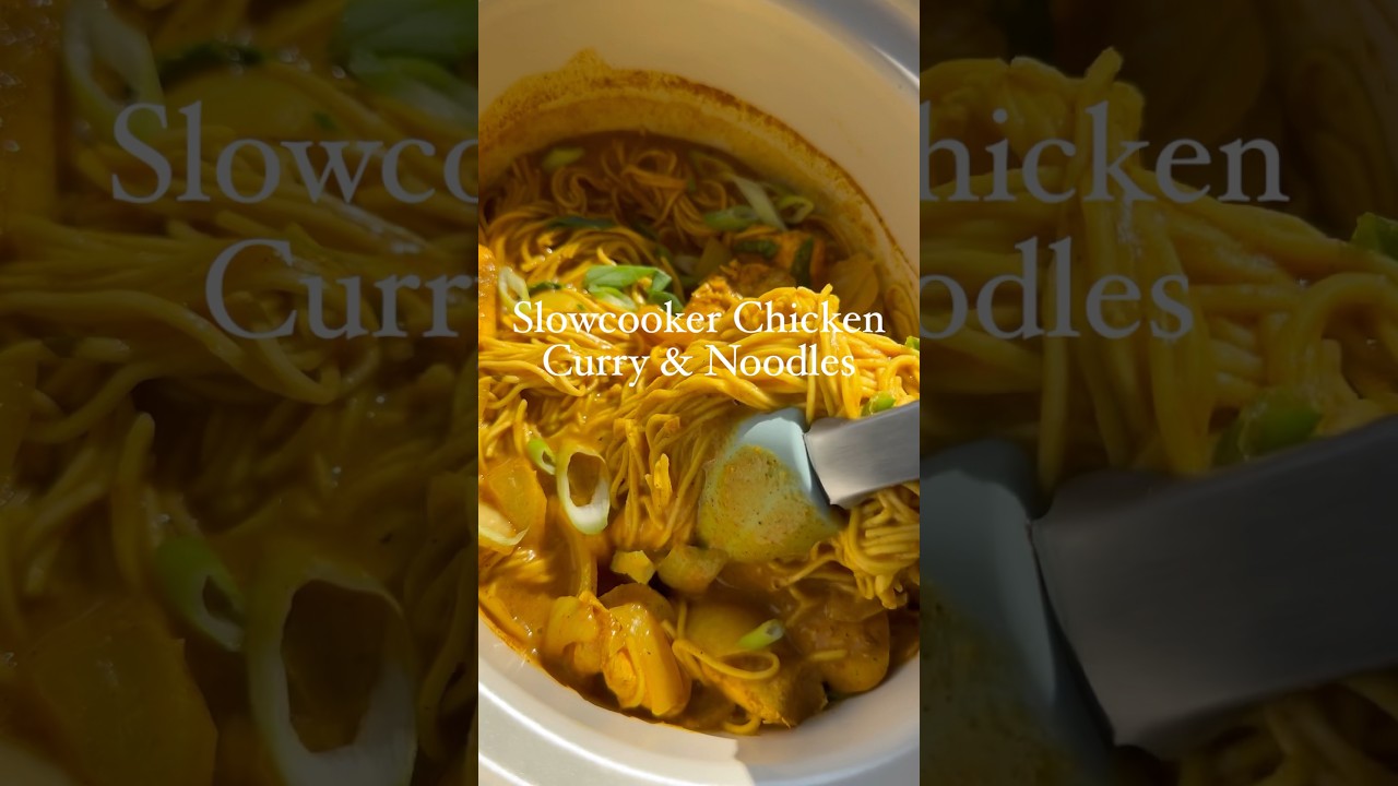 Easy Slowcooker Chicken Curry & Noodles – Delicious & Budget-Friendly 🍛