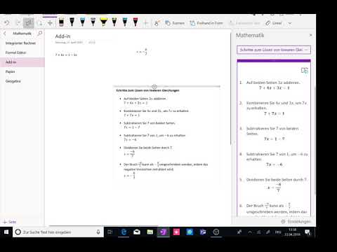 Mathematik in OneNote