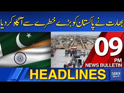 Dawn News Headlines: 09 PM | India Warns Pakistan of A Major Threat | Big Development | 03-09-2025