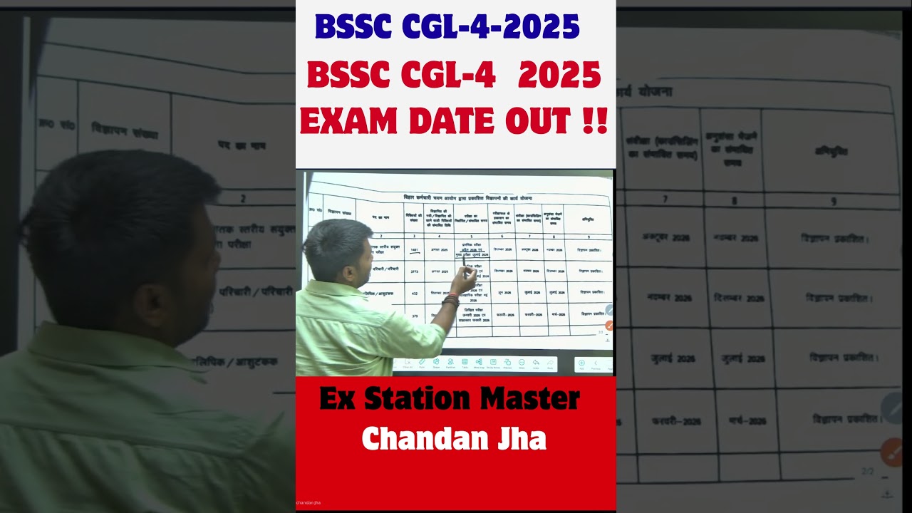 BSSC CGL-4 Exam Date & Vacancy 2025 Announced 📅