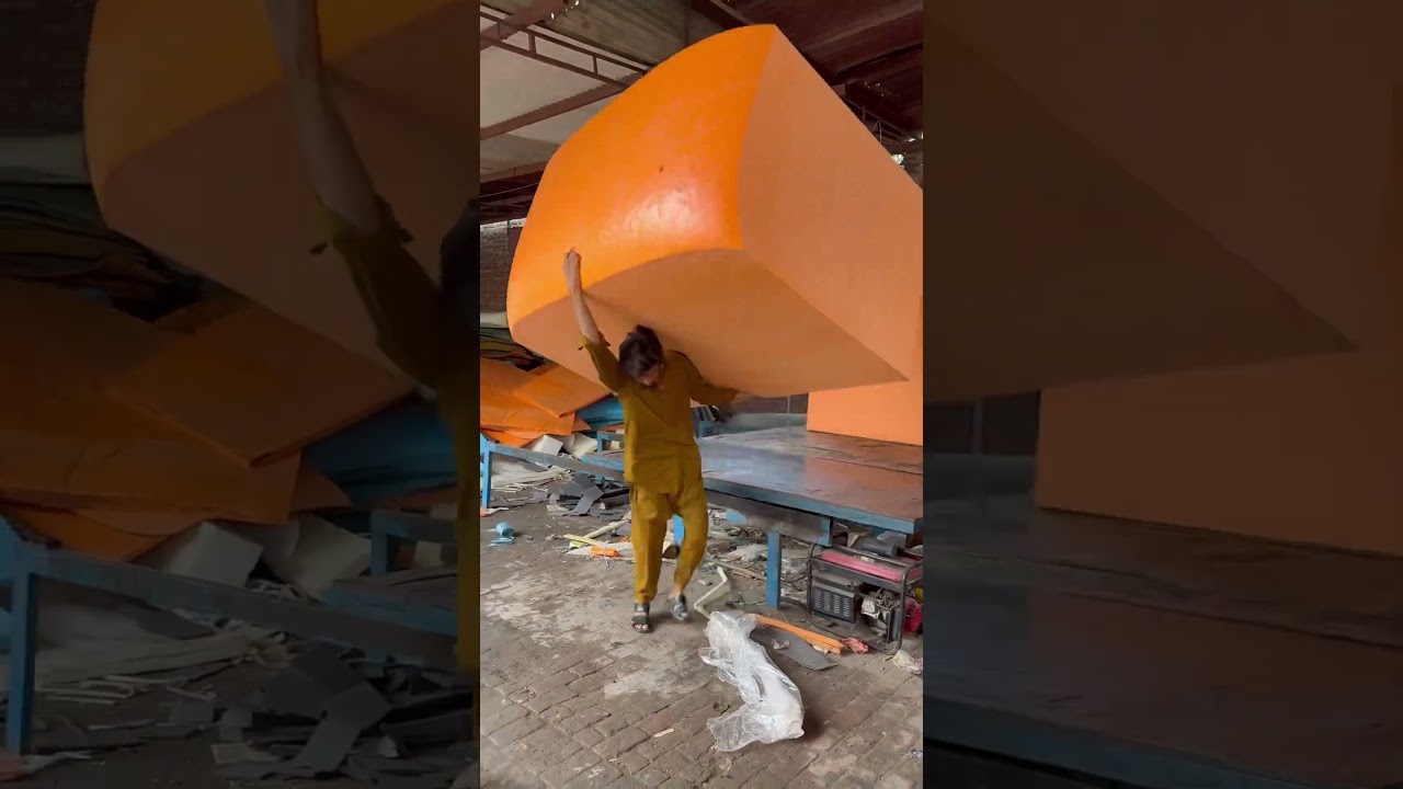 Inside a Pakistani Orange Foam Factory 🧪