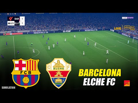 Barcelona vs Elche | La Liga 2025/26 | Full Match & All Goals Simulation PES