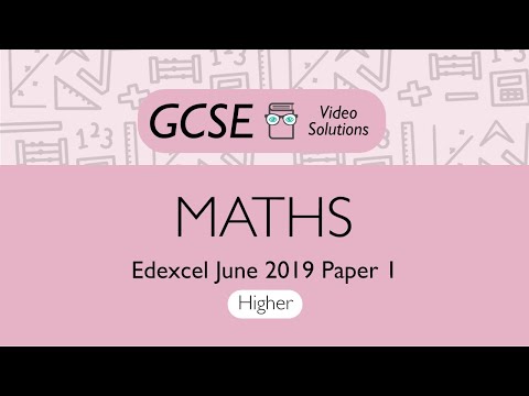 Maths GCSE - June 2019 Paper 1 (H) | PMT Education