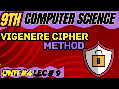 Vigenere Cipher in Hindi/Urdu | Substitution cipher method | 9th class computer science chapter 4