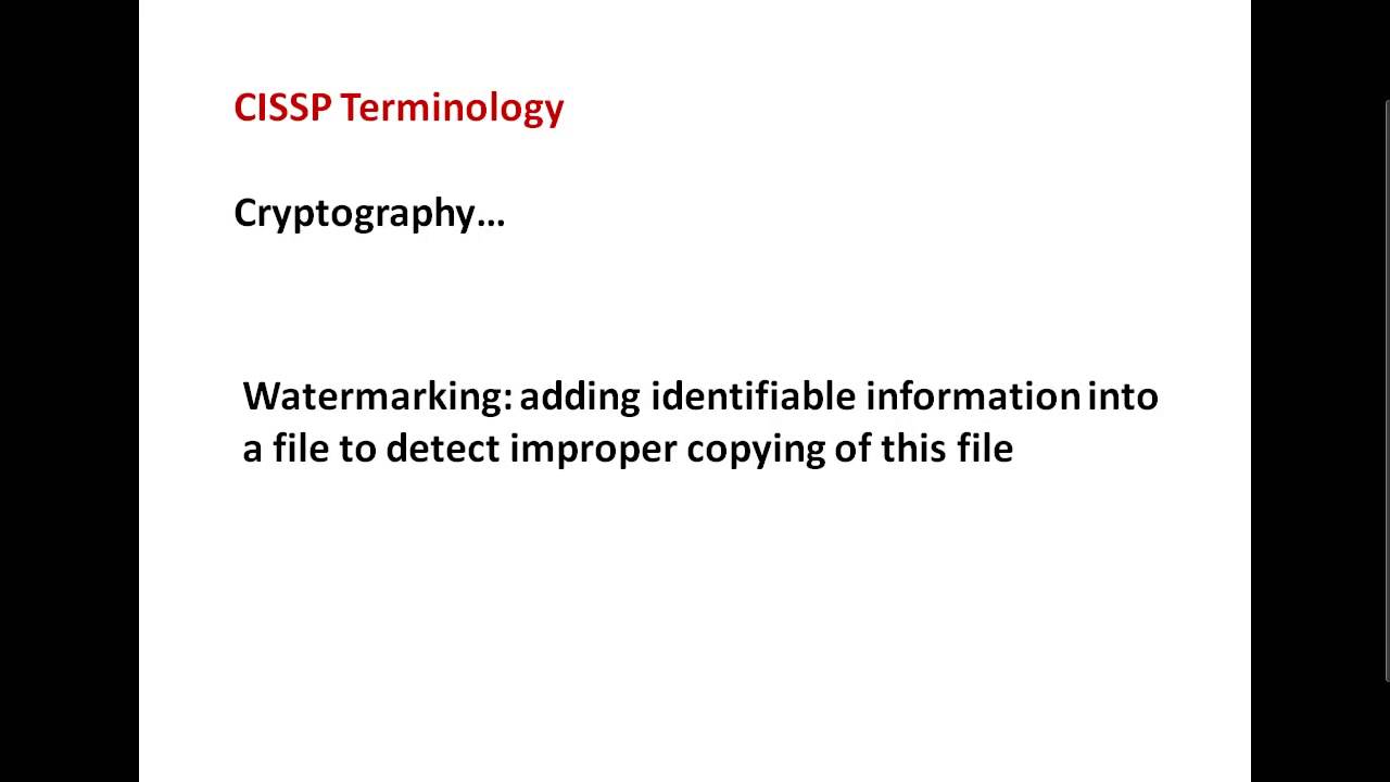 Watermarking in CISSP: What Is It? 🖼️