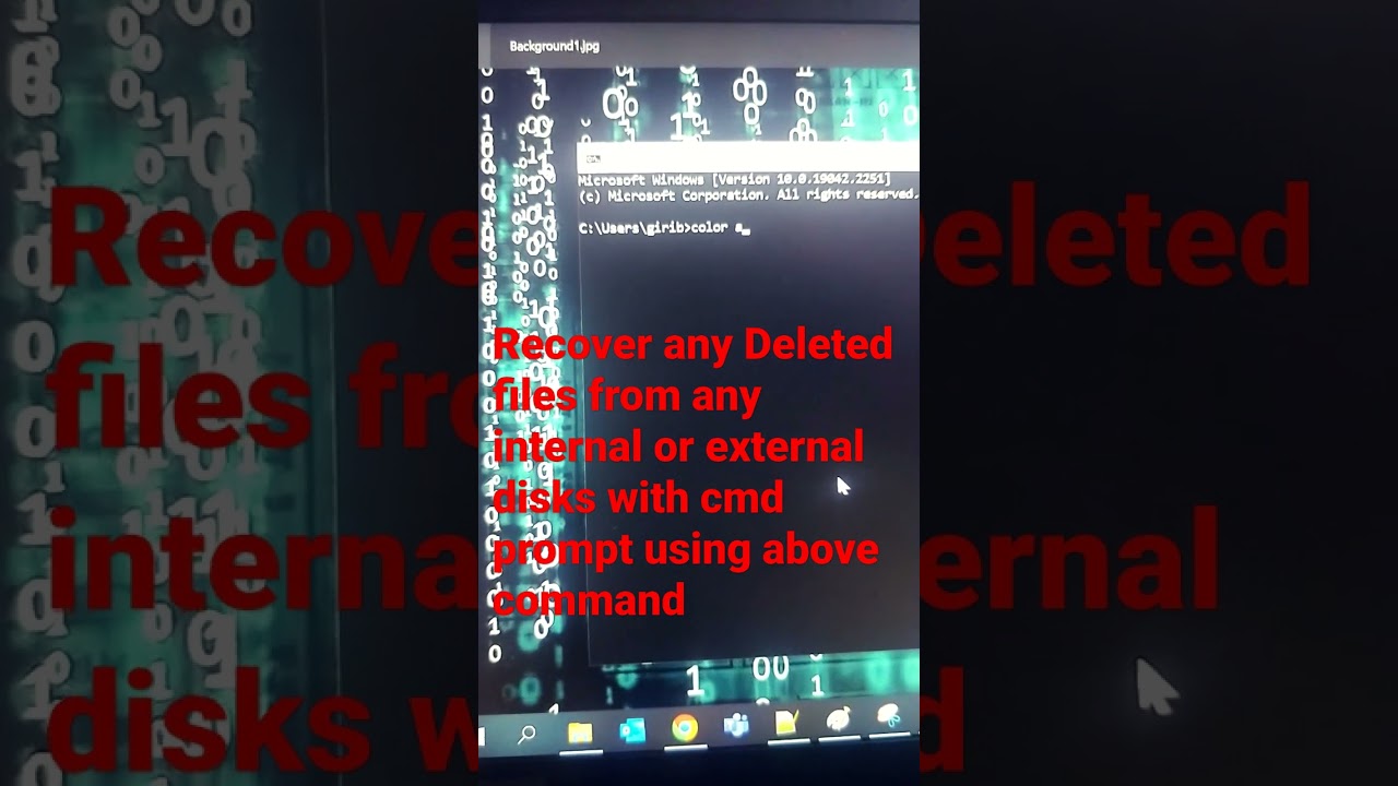 Quick System Hack: Recover Deleted Files from Any Disk Using CMD 🖥️