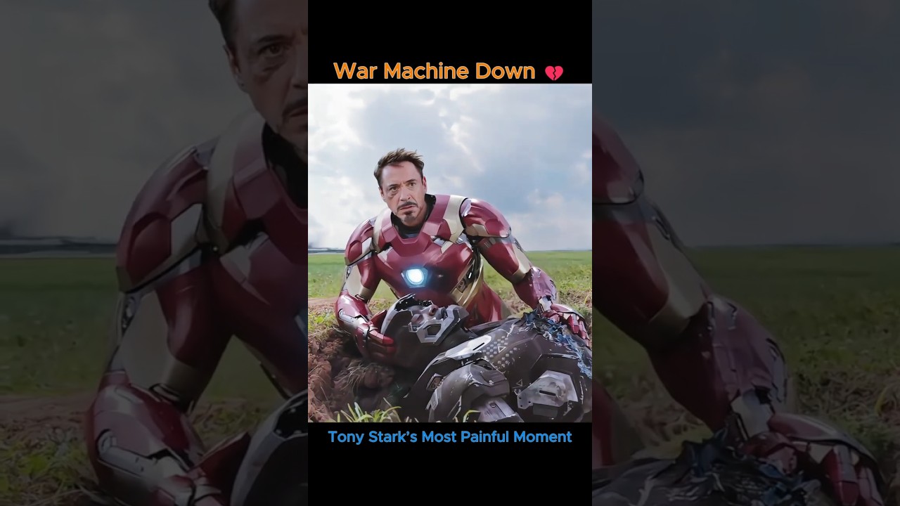 War Machine Falls 💔 Iron Man’s Saddest Civil War Moment | Marvel Short #shorts #ironman #marvel