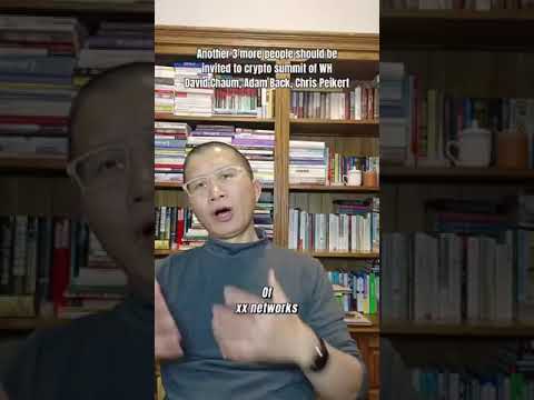 Another 3 more people should be invited to crypto summit of WH David Chaum, Adam Back. Chris Peikert