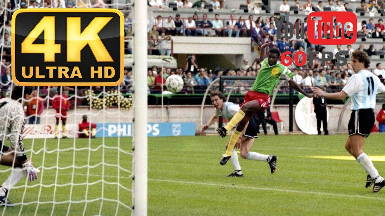 Argentina - Cameroon WORLD CUP 1990 | 4K ULTRA HD 60 fps |