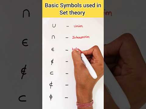 Basic Symbols used in Set theory #set #mathclass