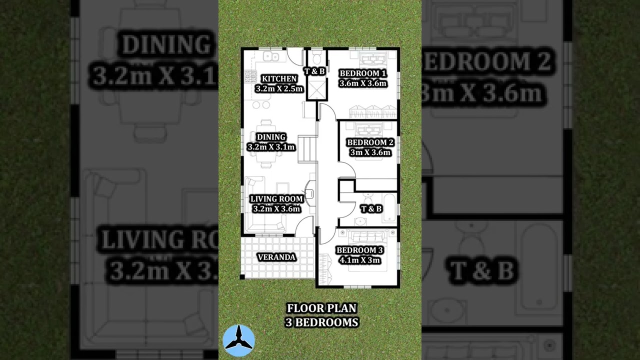 3-Bedroom Floor Plan 🏡