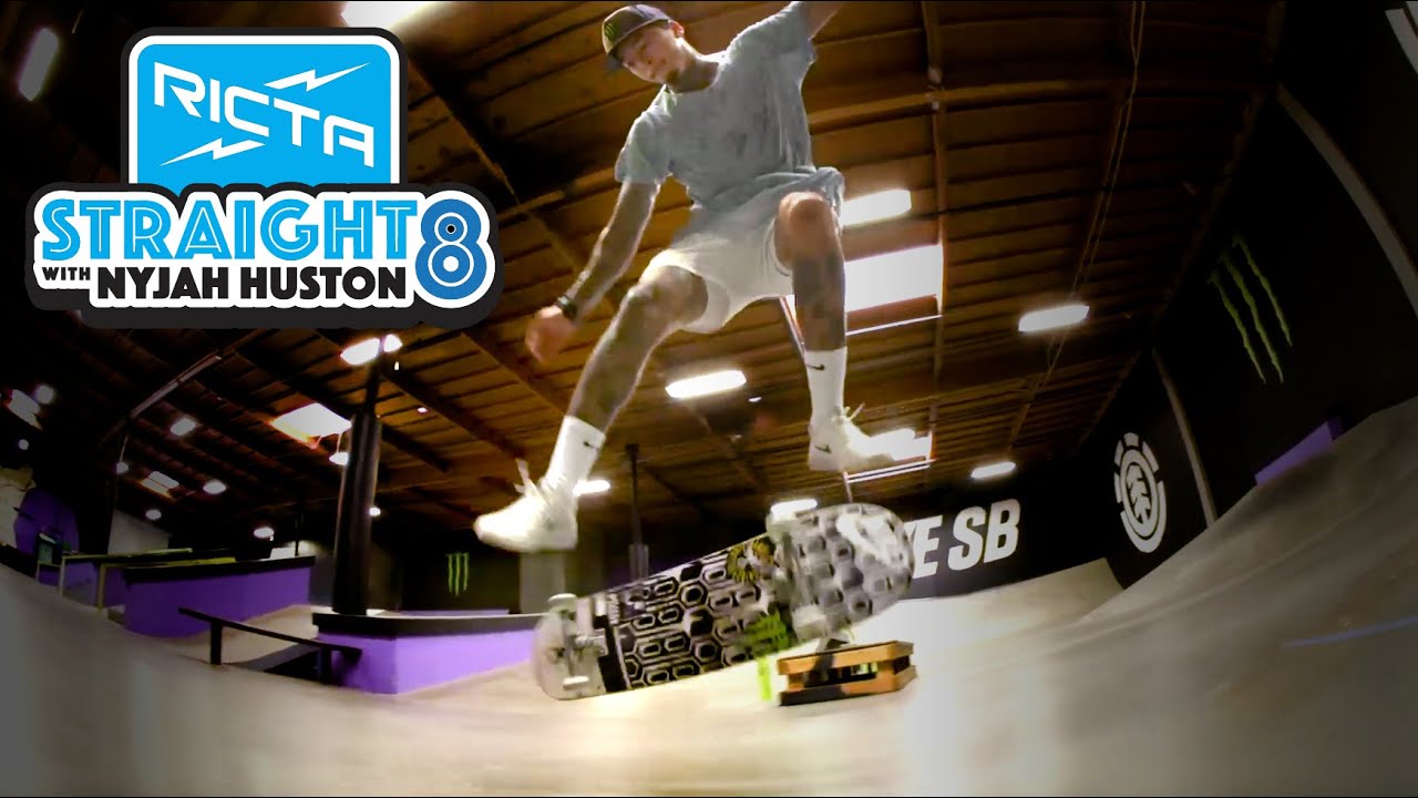Nyjah Huston’s Straight 8 Flatground Trick Challenge 🛹