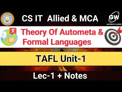 BASIC TERMINOLOGY I Theory of Automata and Formal Languages I TAFL I GATEWAY CLASSES