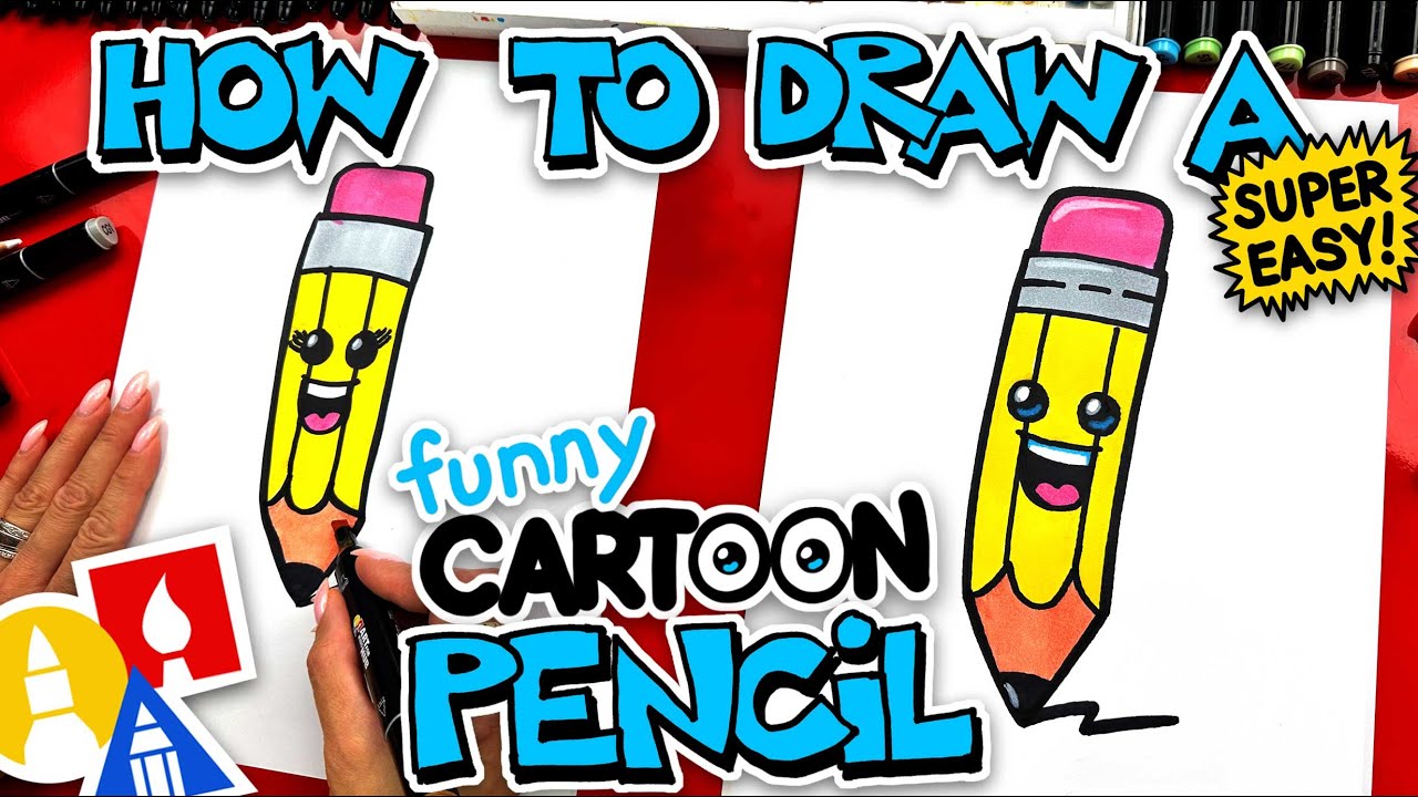 Easy Step-by-Step Guide to Drawing a Funny Cartoon Pencil ✏️