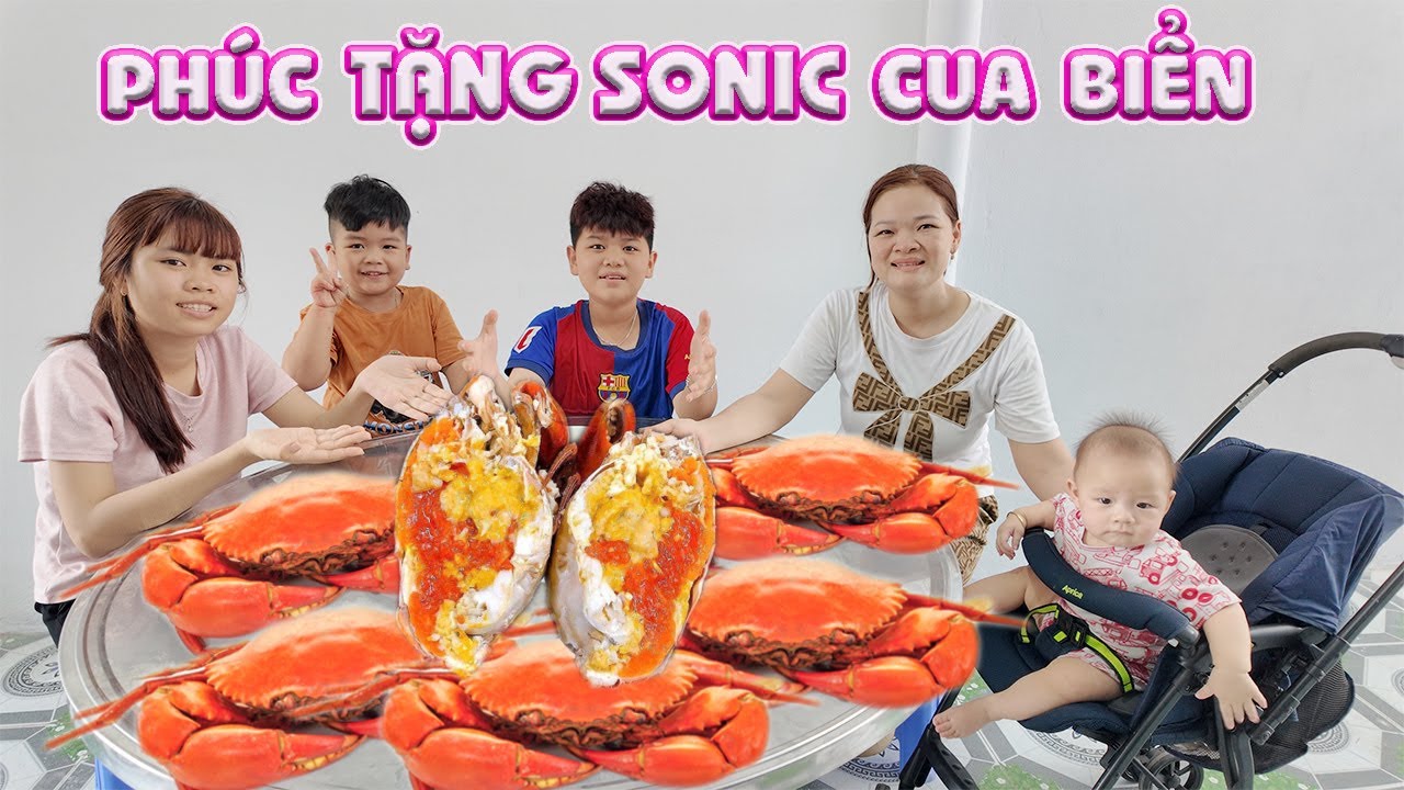 Mẹ tặng Sonic và Vinh cua biển gạch 🍤