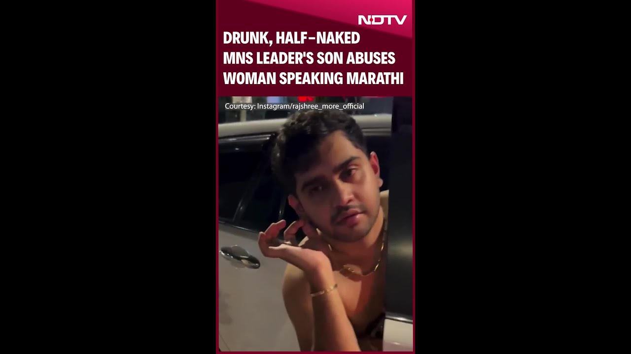 Controversy Erupts as MNS Leader’s Son Drunkenly Abuses Woman Speaking Marathi 🚨