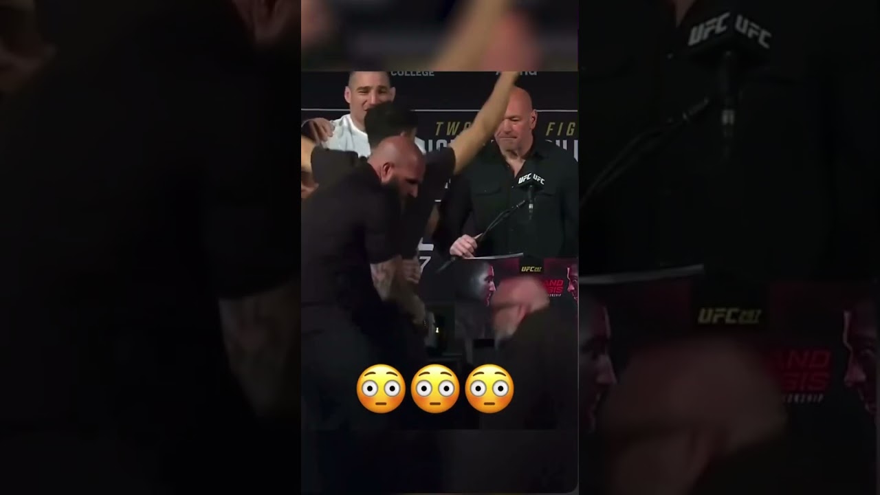 🚨SEAN STRICKLAND GETS CHARGED BY FAN AT UFC 297 PRESS CONFERENCE #ufc297 #ufc 🇨🇦🍁