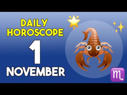 Scorpio horoscope today - November 1, 2025