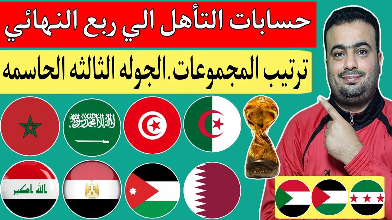 كأس العرب قطر 2025: ترتيب المجموعات وتأهل ربع النهائي