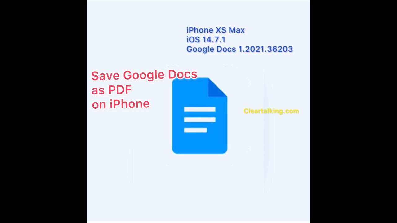Converting Google Docs to PDF on iPhone