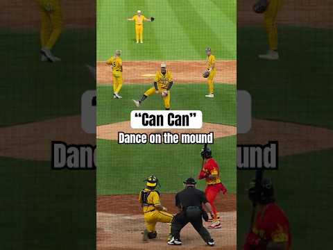 Can Andy dance? Yes he “can can!” #baseball #bananaball #mlb #dance #pitchers #savannahbananas