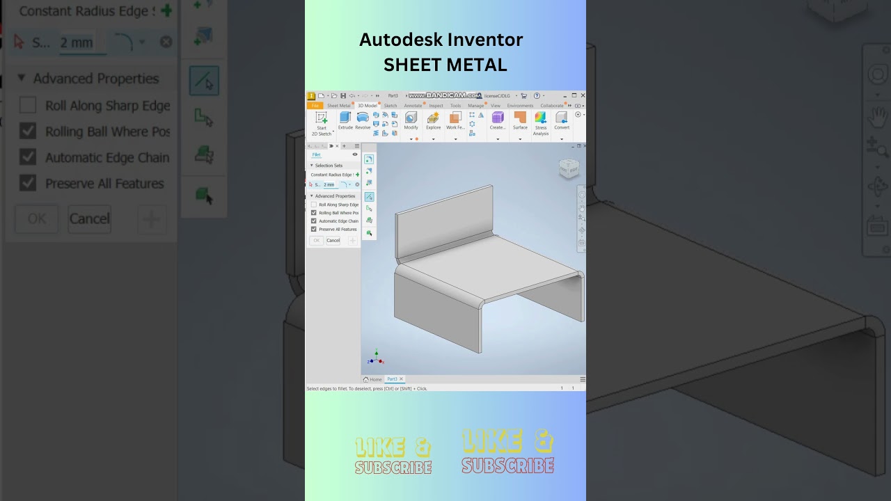 Autodesk Inventor Sheet Metal Basic Tutorial 🛠️