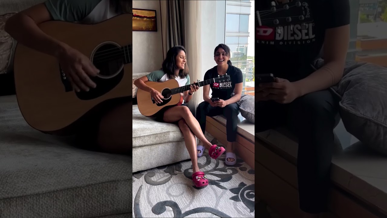 Jemimah Rodrigues & Harleen Deol Rock a Punjabi Song! 🎶 #Shorts