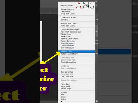 How to Convert Smart Object Layer into Raster Layer in Photoshop #rasterlayer #yt #photoshop #shorts