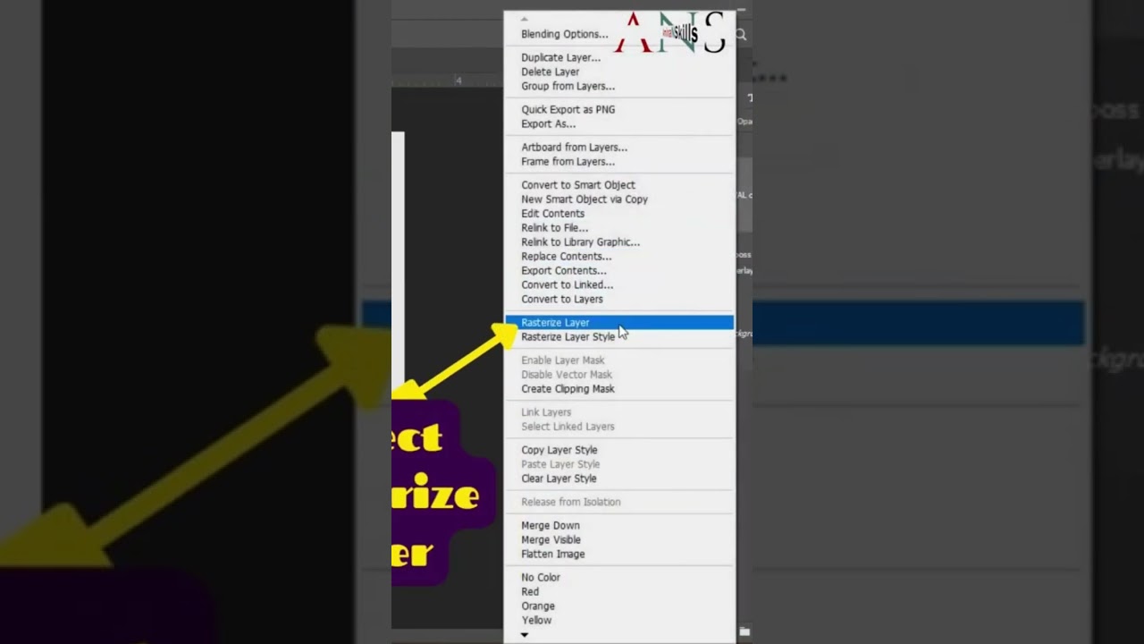 Converting Smart Object Layers to Raster Layers in Photoshop