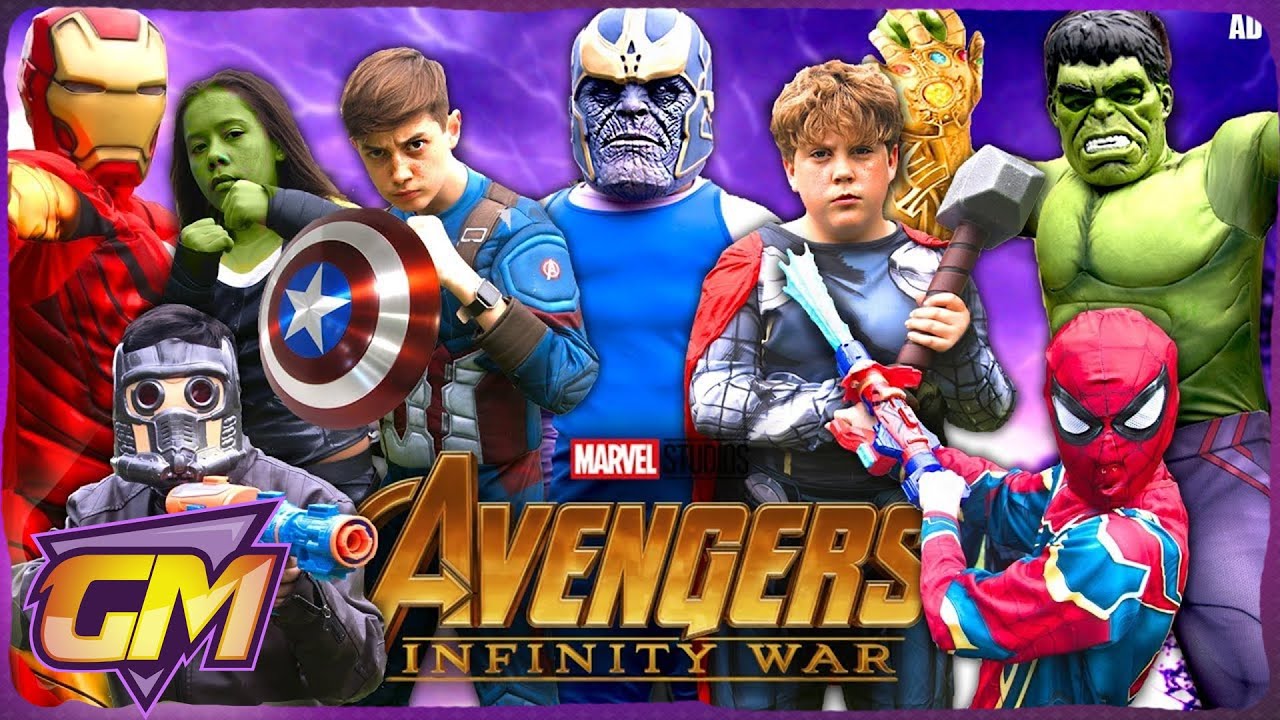 Avengers Infinity War Kids Parody with Toys & Nerf 🎮