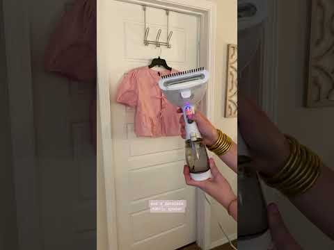 How to use a garment steamer on creases Conair Turbo ExtremeSteam Hand-Held Fabric Steamer GS59
