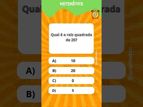 Quiz de matemática - TESTE SUA HABILIDADES - #quiz #curiosidades #matemática #shorts