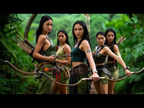 2025 Action Movie:Female Warrior Attacked by Wildmen in the Forest