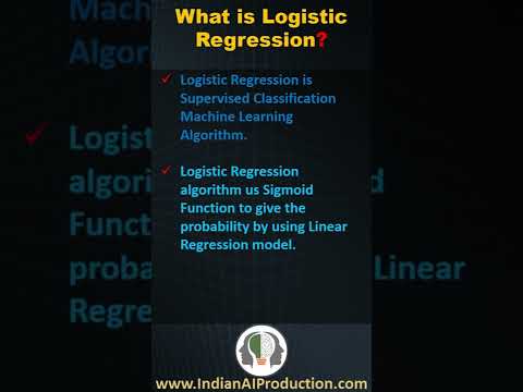 #99 What is Logistic Regression | Data Science | Machine Learning Interview Question