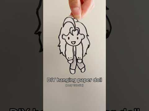 hanging paper doll tutorial #art #artist #diy