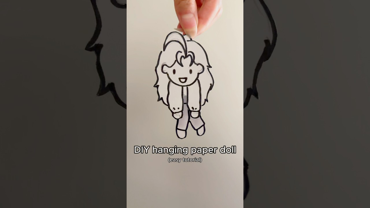 Create Your Own Hanging Paper Doll: Easy DIY Tutorial ✂️