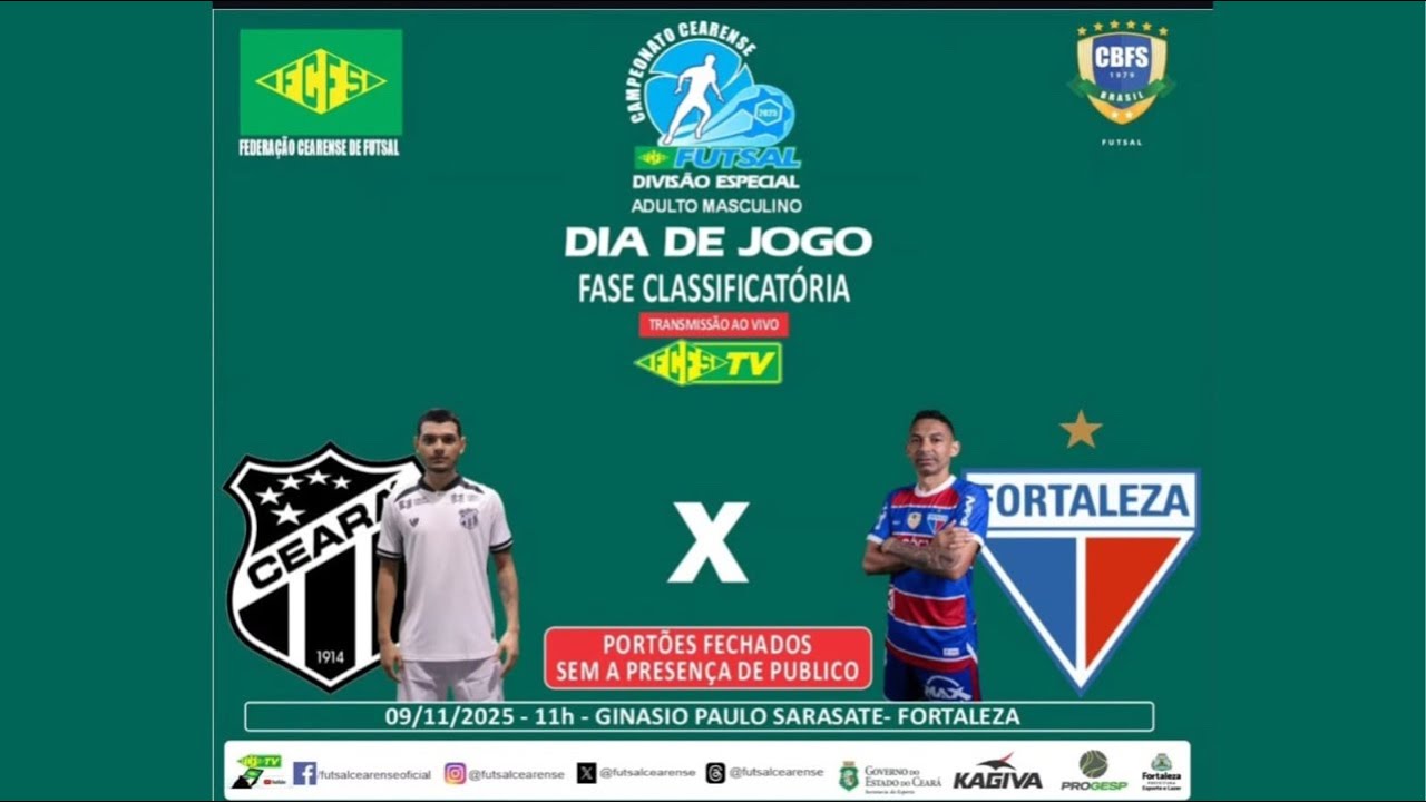 Campeonato Cearense de Futsal: Ceará x Fortaleza 🏆