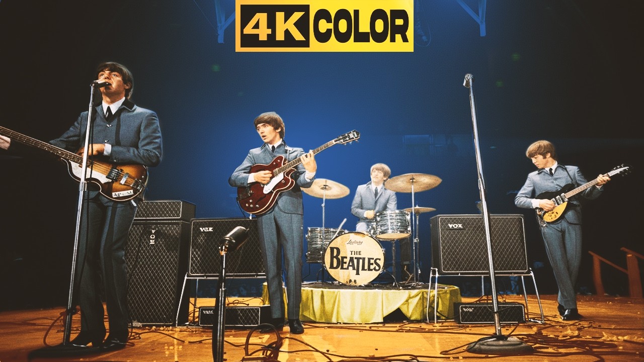 [4K Color] The Beatles - All My Loving Live At The Coliseum Washington D.C.