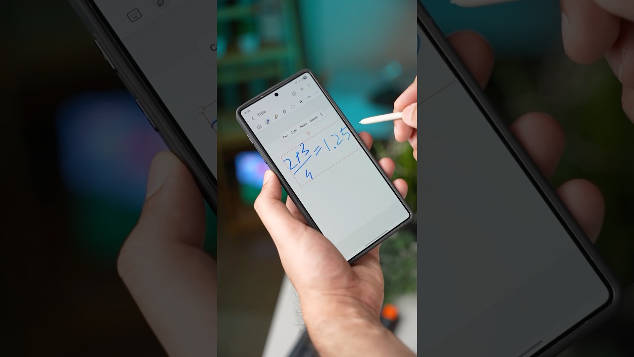 Samsung Notes Assists with Solving a Math Problem