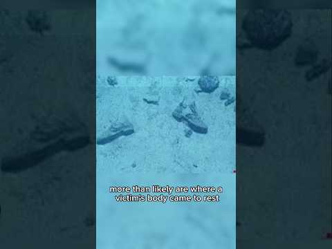 The graveyard of shoes seen at the Titanic wreckage site #shorts #titanic #titan #real #scary