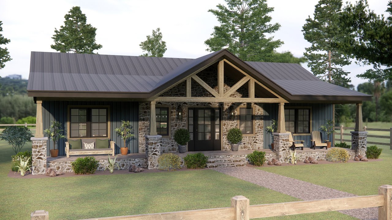 49'x42' (15mx13m) Country House with 3-Bedroom | Simple and Cozy