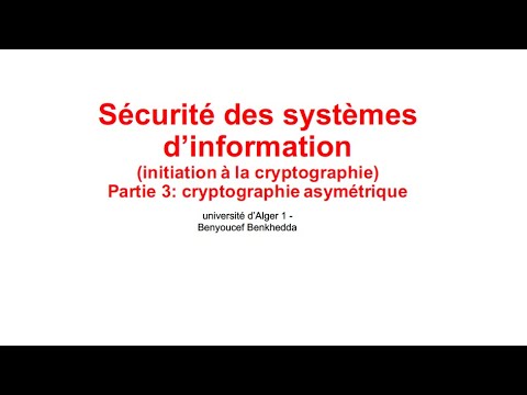 Initiation à la cryptographie - partie 3: cryptographie asymétrique